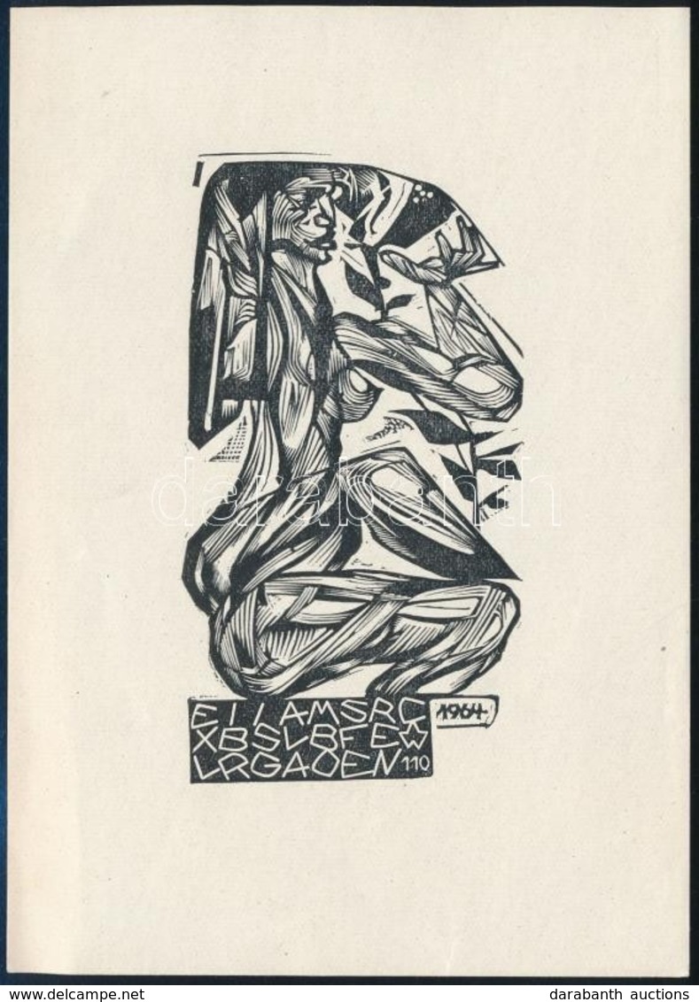 Jelzés Nélkül: Ex Libris Galambos Ferenc. Fametszet, Papír, 9,5x6 Cm - Other & Unclassified