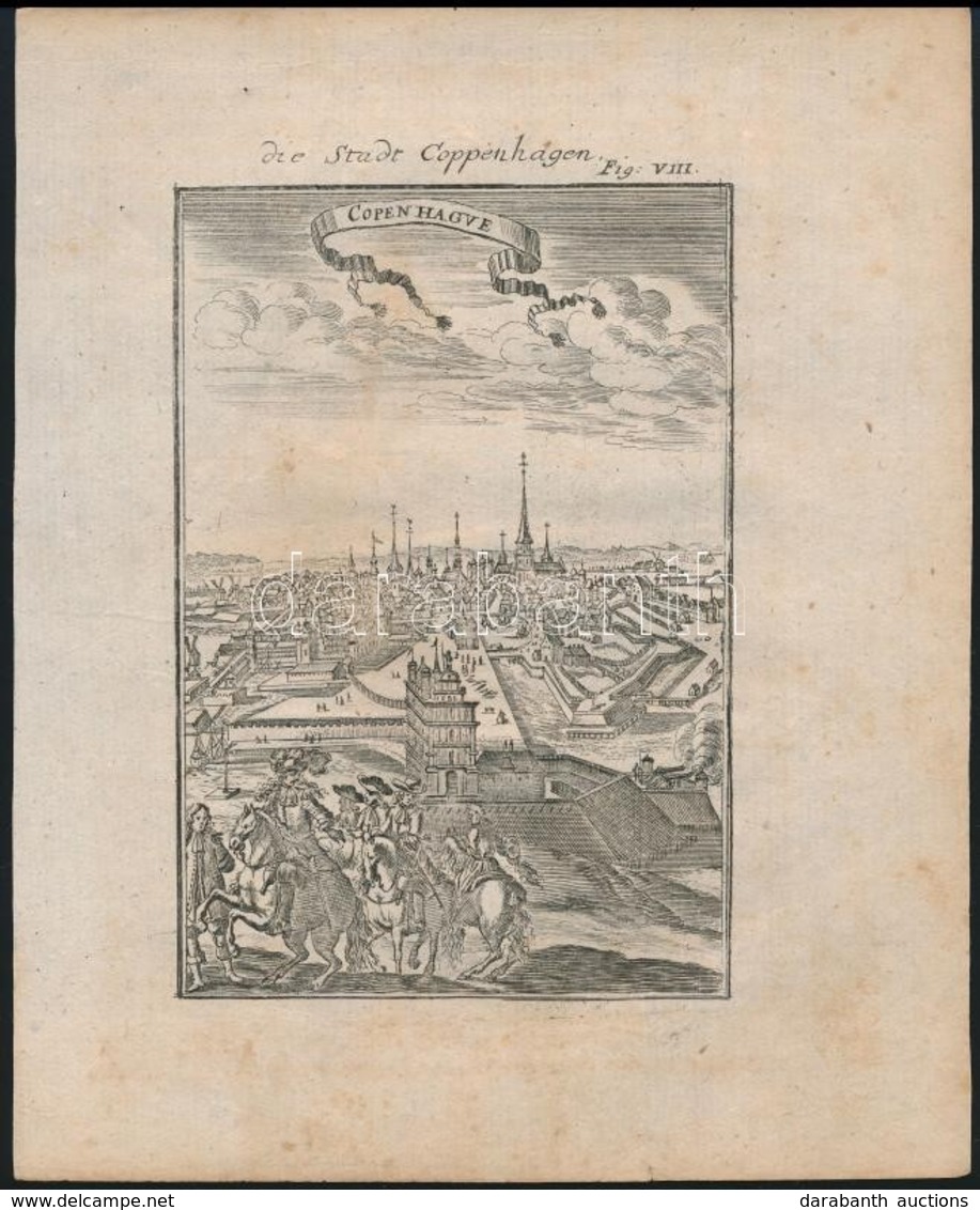 Cca 1690 2 Db Koppenhágát ábrázoló Rézmetszet. Megjelent: Alain Manesson Maller: Description De L'Univers.. Paris,1683./ - Stampe & Incisioni