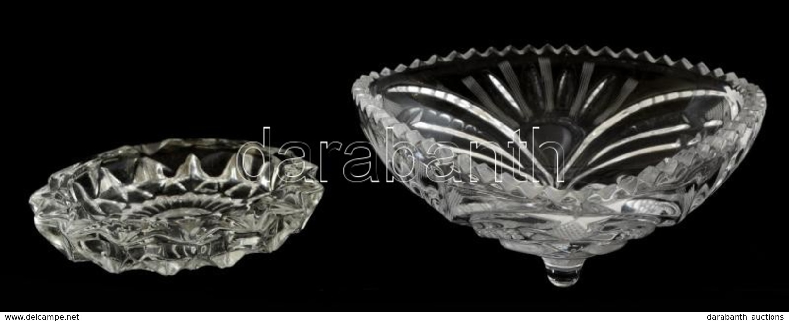 2 Db öntött üveg Tálka, Hibátlan De Piszkos, 16×16 Cm, D:11 Cm - Glass & Crystal