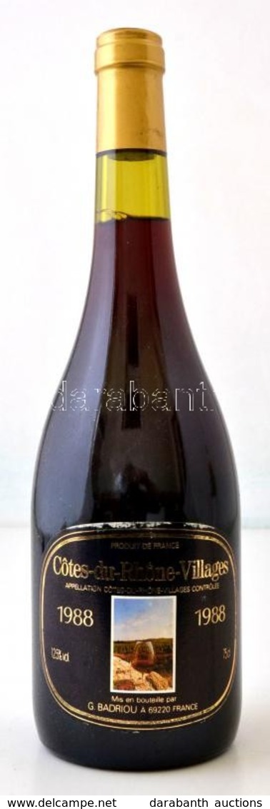 1988 Côtes Du Rhône Villages G. Badriou 69220 France Vörösbor, Bontatlan, 0,75 L - Altri & Non Classificati