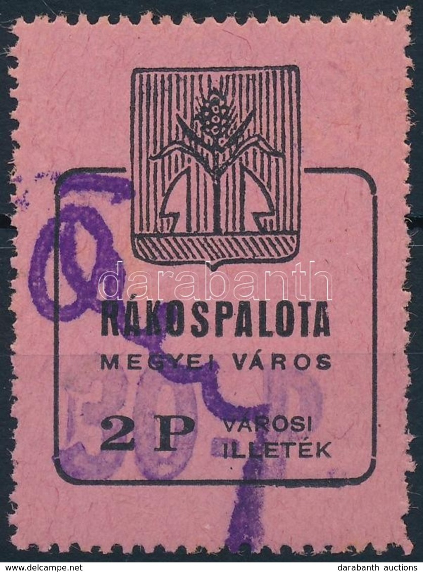 1945 Rákospalota Városi Illetékbélyeg 30P/2P (4.000) - Unclassified