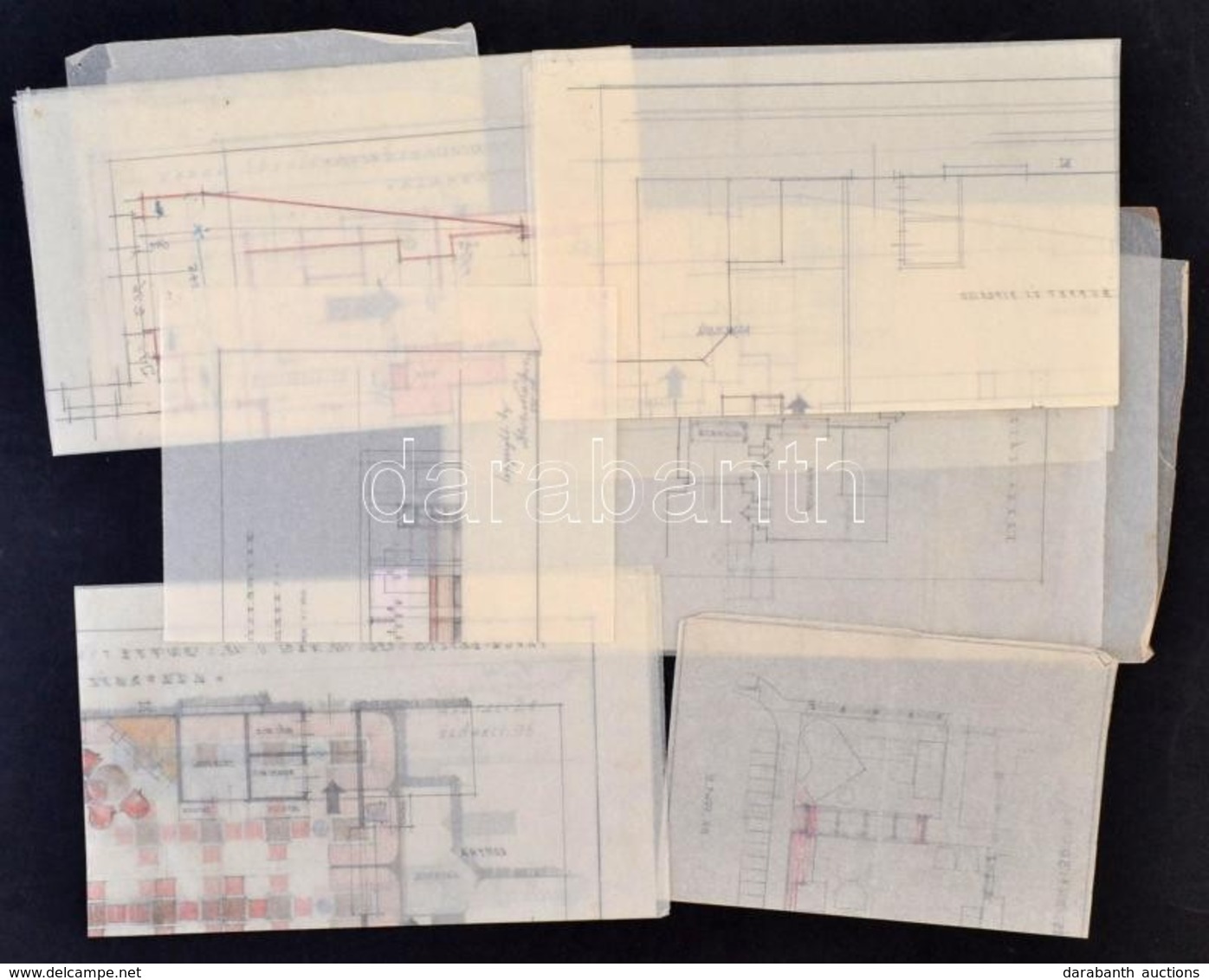 Cca 1940 Devecska Ferenc Belsőépítész, Tanár által Készített Buffet és Espresso Terv A Budapest. V. Váci Utca 18. Szám A - Unclassified