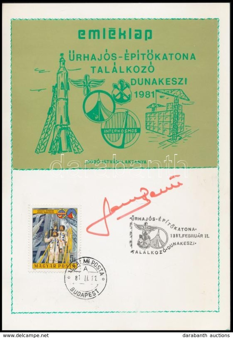 1981 Emléklap Farkas Bertalan űrhajós Aláírásával / Hungarian Astronaut Autograph Signature - Altri & Non Classificati