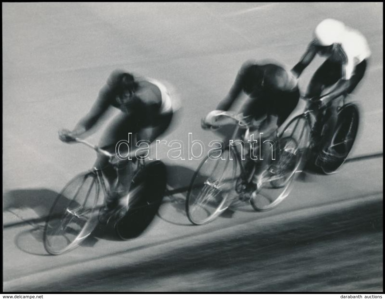 Cca 1977 Kerékpárversenyzők, 3 Db Vintage Fotóművészeti Alkotás Gebhardt György (1910-1993) Budapesti Fotóművész Hagyaté - Other & Unclassified