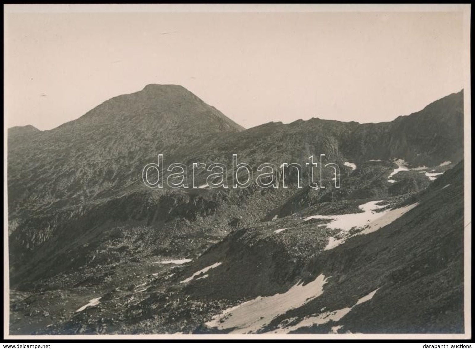 Cca 1910 Retyezát, A Retyezát-csúcs, Erdélyi Mór Felvétele, Hátulján Feliratozva, Pecséttel Jelzett, 11,5×16 Cm /

Cca 1 - Other & Unclassified