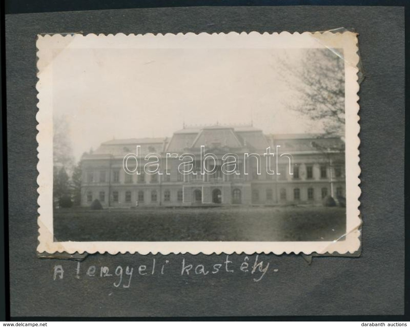 Cca 1934 A Lengyeli Kastély (Tolna Megye), Albumlapra Ragasztott Fotó, 6x8,5 Cm - Other & Unclassified