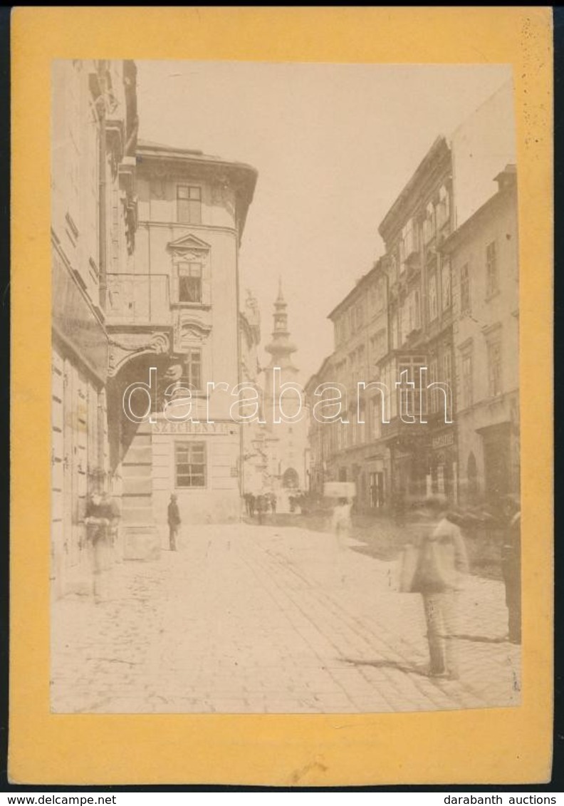 Cca 1890 Pozsony, Szent Mihály Utca Fotó / Pressburg Photo 11x16 Cm - Other & Unclassified