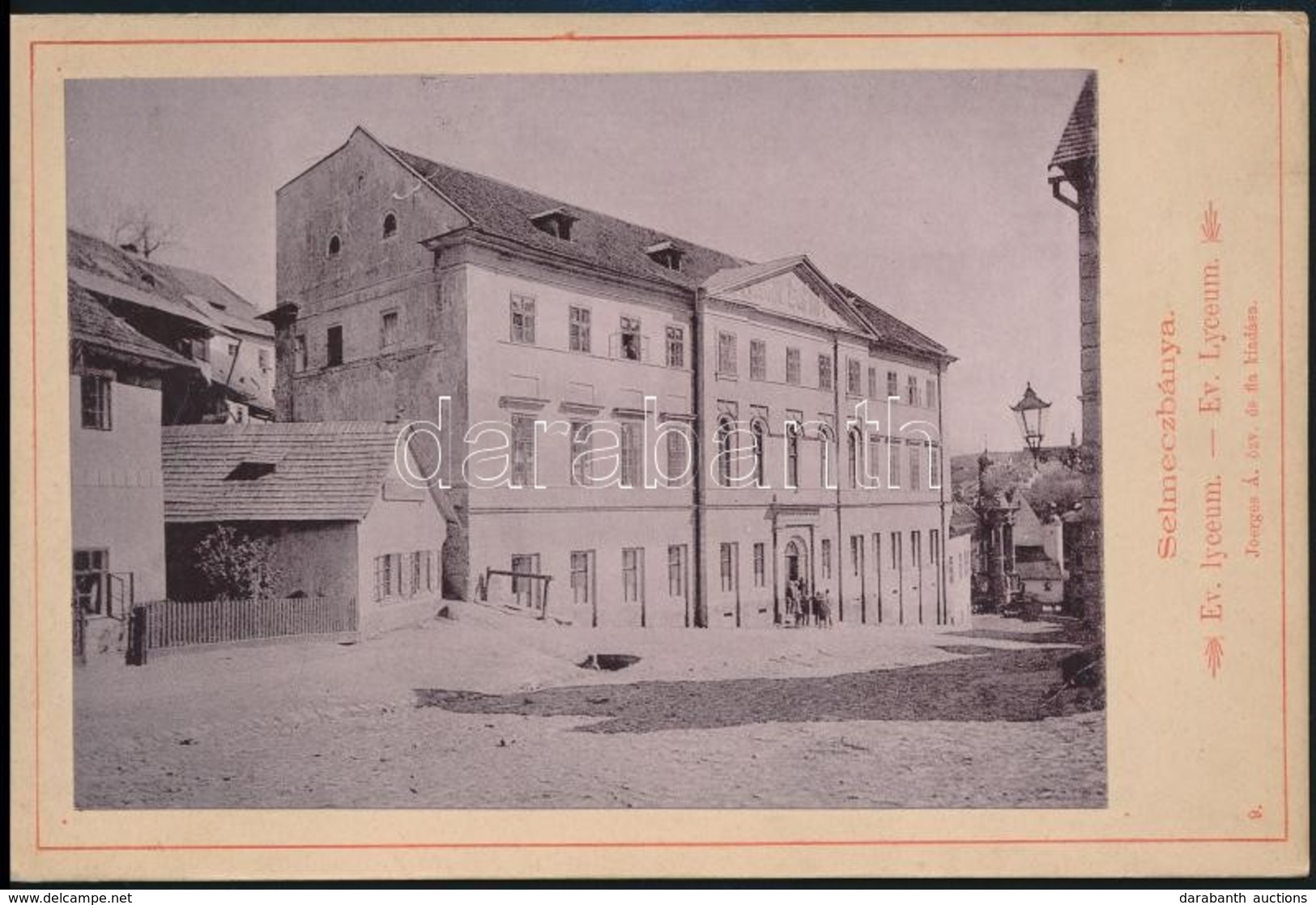 Cca 1890 Selmecbánya, Lyceum. Keményhátú Fotó  / Photo 16x12 Cm - Other & Unclassified