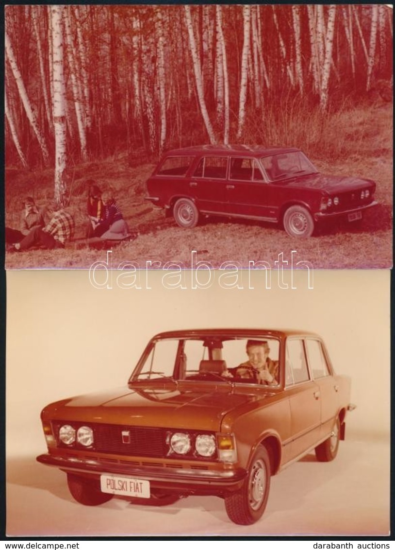 Cca 1975 Polski Fiat 125p Reklám Fotók, 2 Db, 11,5x16,5 Cm - Other & Unclassified
