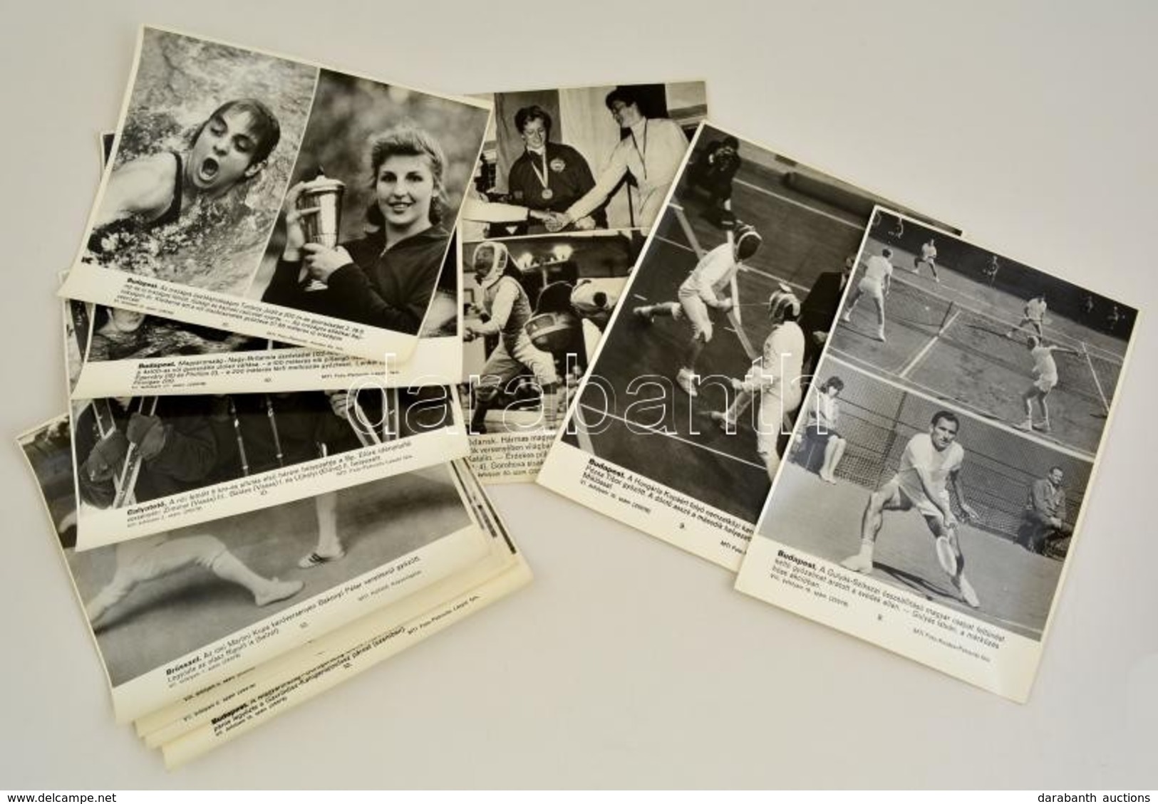 Cca 1960-1980 Sporttal Kapcsolatos 10 Db MTI Sajtófotó / Sports Press Photos  26x22 Cm - Other & Unclassified