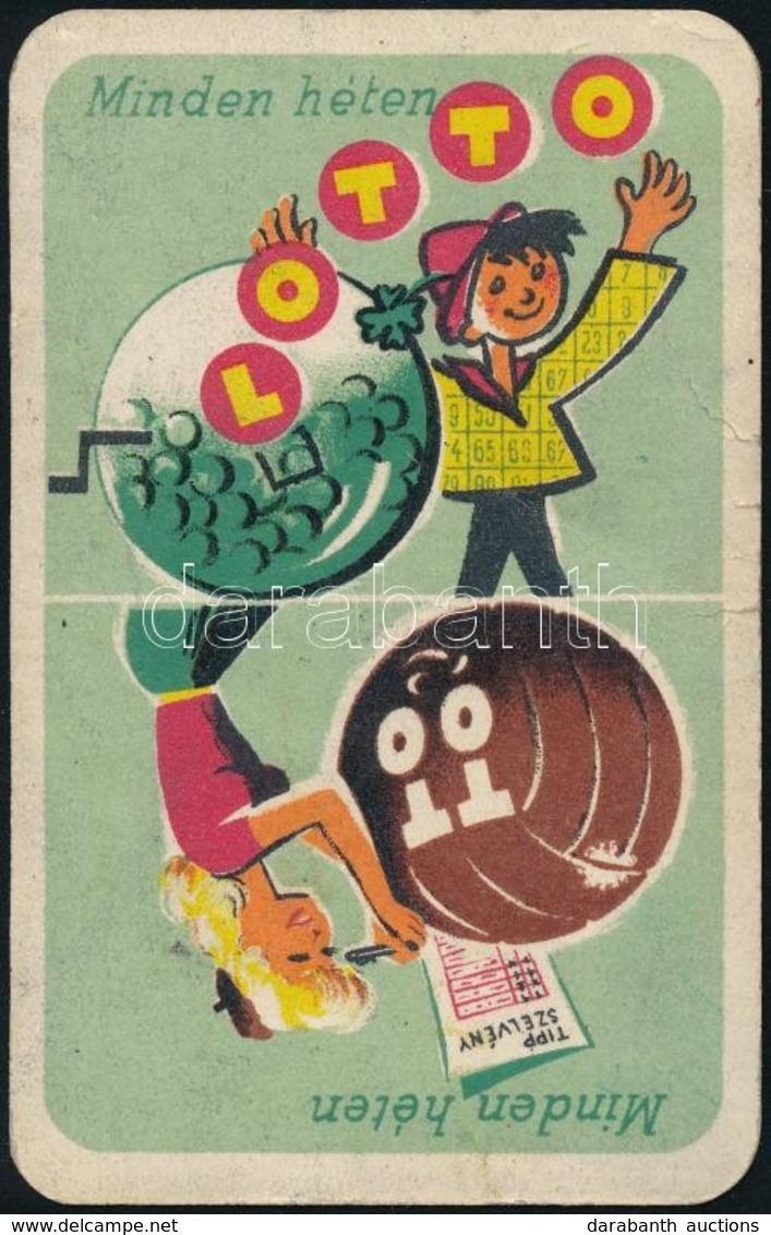 1958 Toto-Lotto Reklámos Kártyanaptár - Pubblicitari