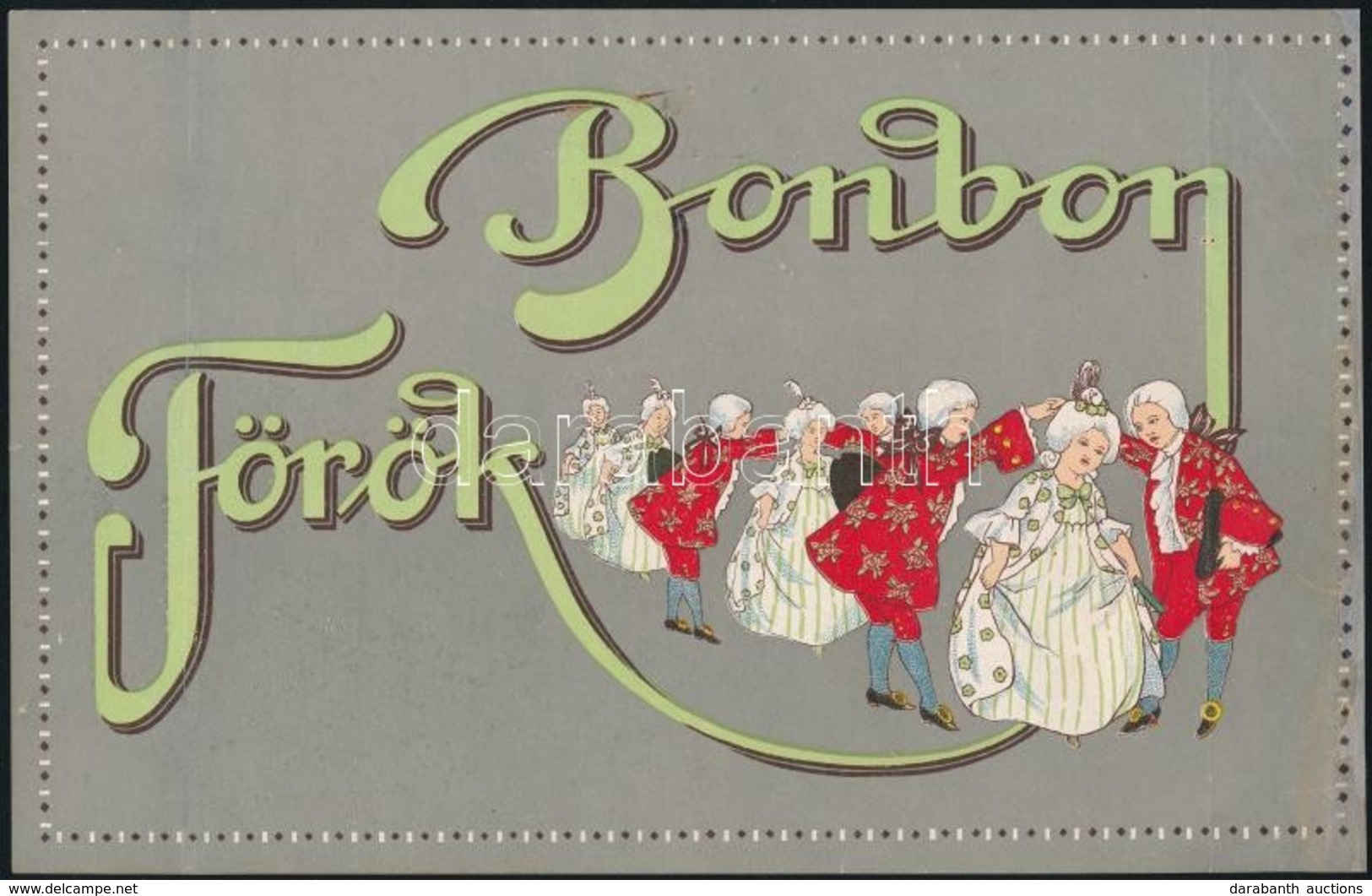 Cca 1900-1910 Török Bonbon Színes Litografált Reklámcímke, 14x21 Cm. - Pubblicitari