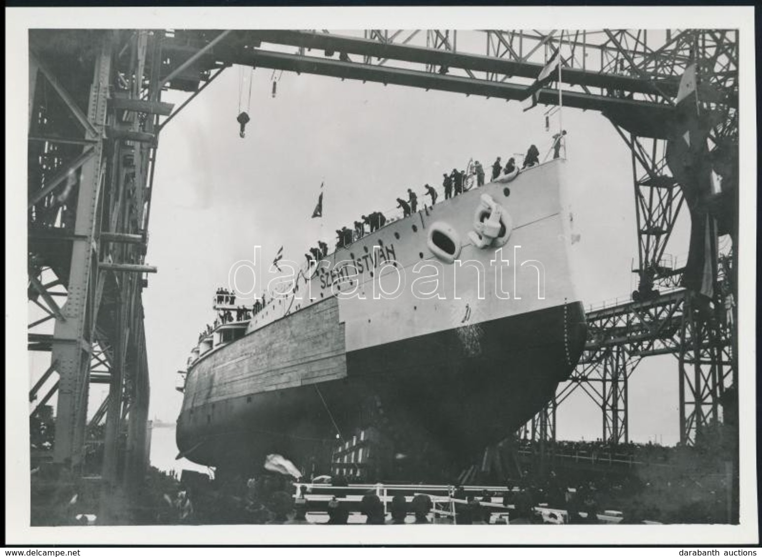 A Szent István Csatahajó Vízre Bocsátása 1914-ben, A Ganz-Danubius Fiumei Hajógyárában, Az 1980-as években Eredeti Negat - Altri & Non Classificati