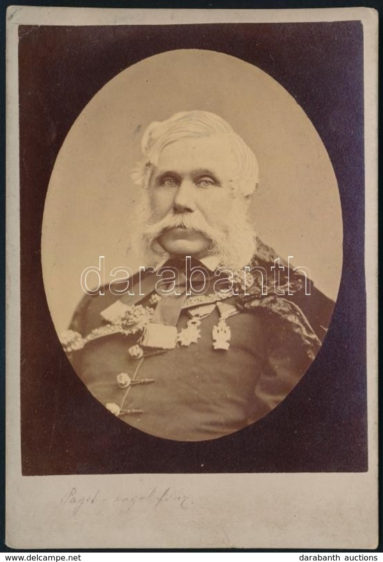 Lord William Paget (1803-1873) Kapitány Fényképe / Original Photograph Of The British Commander And Captain. 11x17 Cm - Altri & Non Classificati