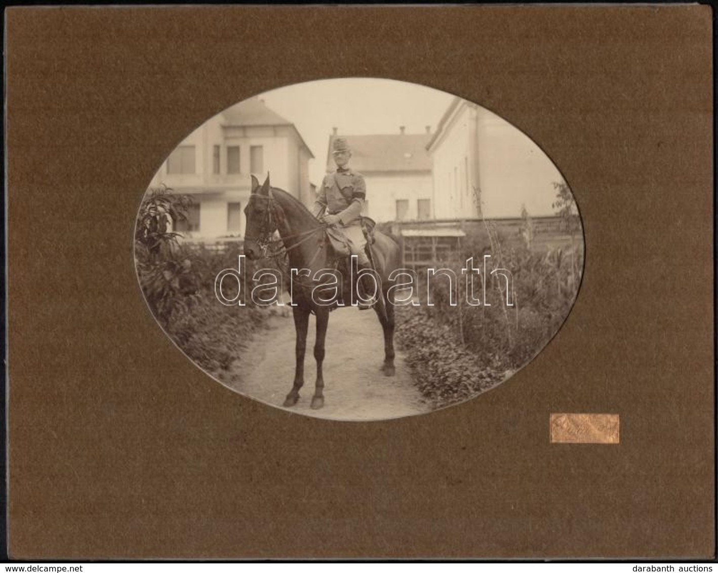 Cca 1910 Nagyvárad, Seregély Dezső K. U. K. Ezredes Fiatalkori Lovas Fotója, Dajkovits Felvétele, Kartonra Kasírozva, 17 - Other & Unclassified