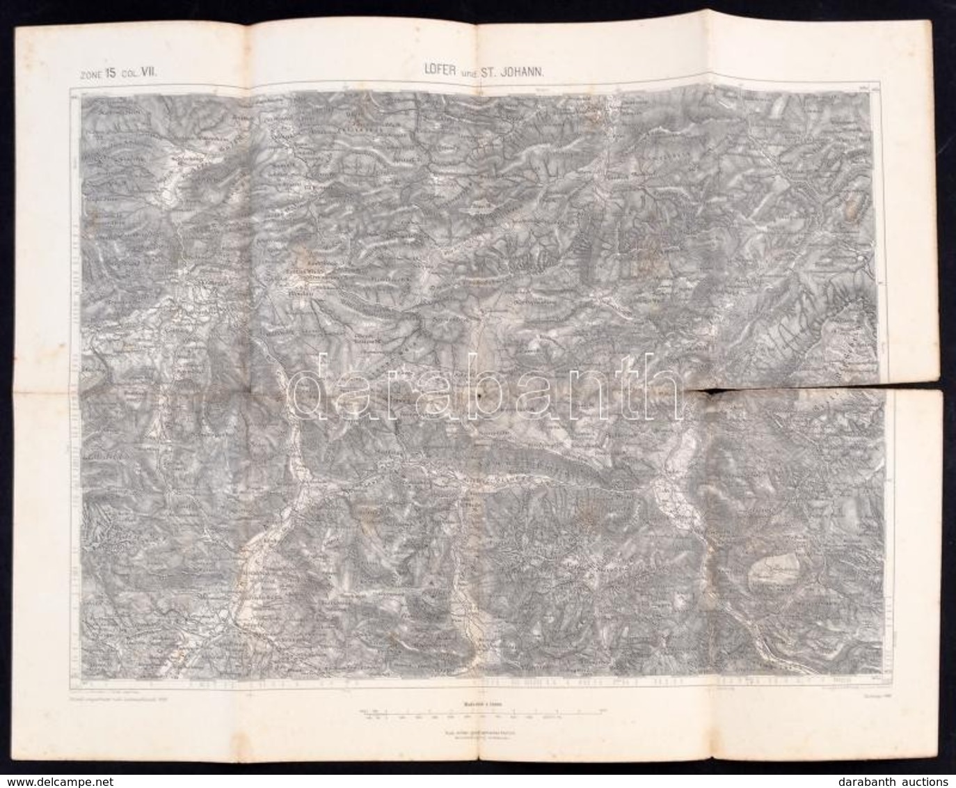 Cca 1890 Lofer és St.-Johann, 1:75000, K.u.k. Militär-geographisches Institut, 47,5×62 Cm - Other & Unclassified