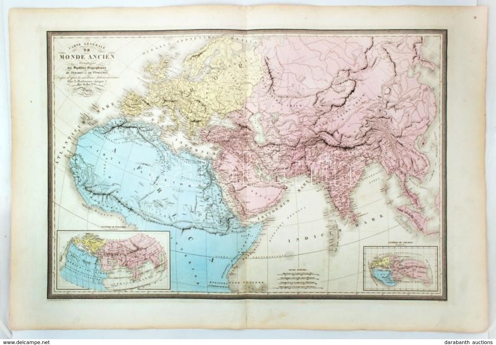 1861 E. Andriveau-Goujon: A Régi Világ Térképe. Nagyméretű Térkép, Acélmetszet /
1861 E. Andriveau-Goujon: Etched Map Of - Other & Unclassified