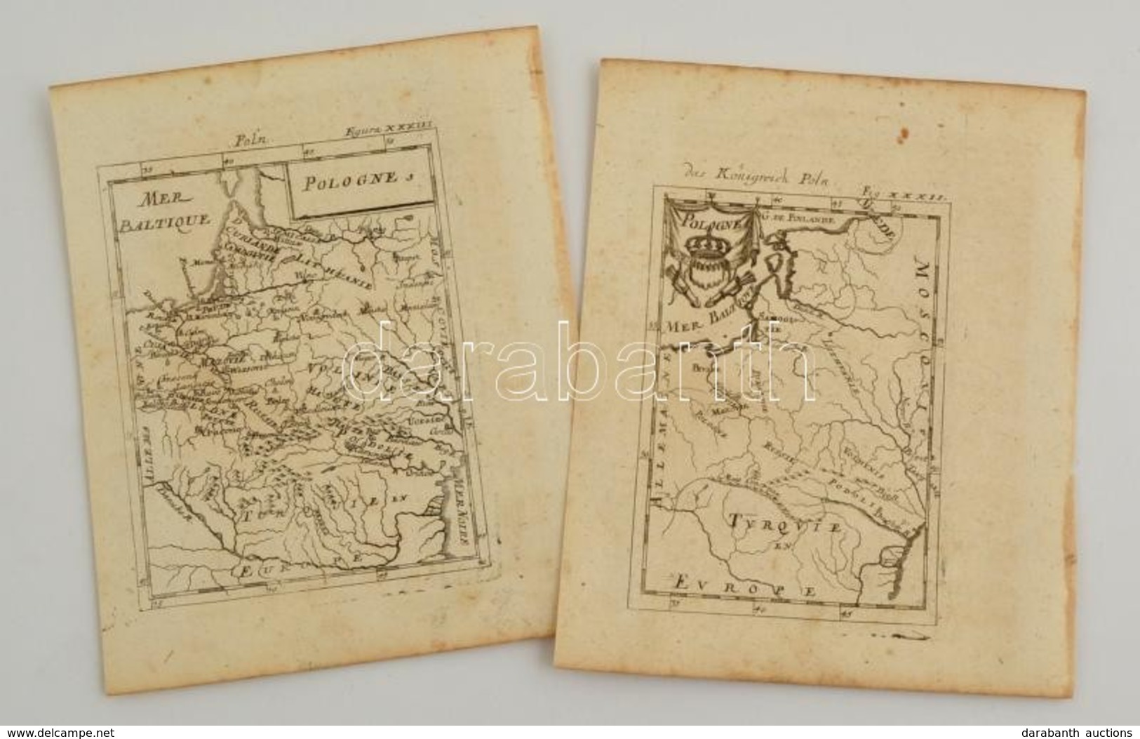 Cca 1690 A Lengyel Királyságot ábrázoló Rézmetszetű Térképlapok. Megjelent: Alain Manesson Maller: Description De L'Univ - Other & Unclassified