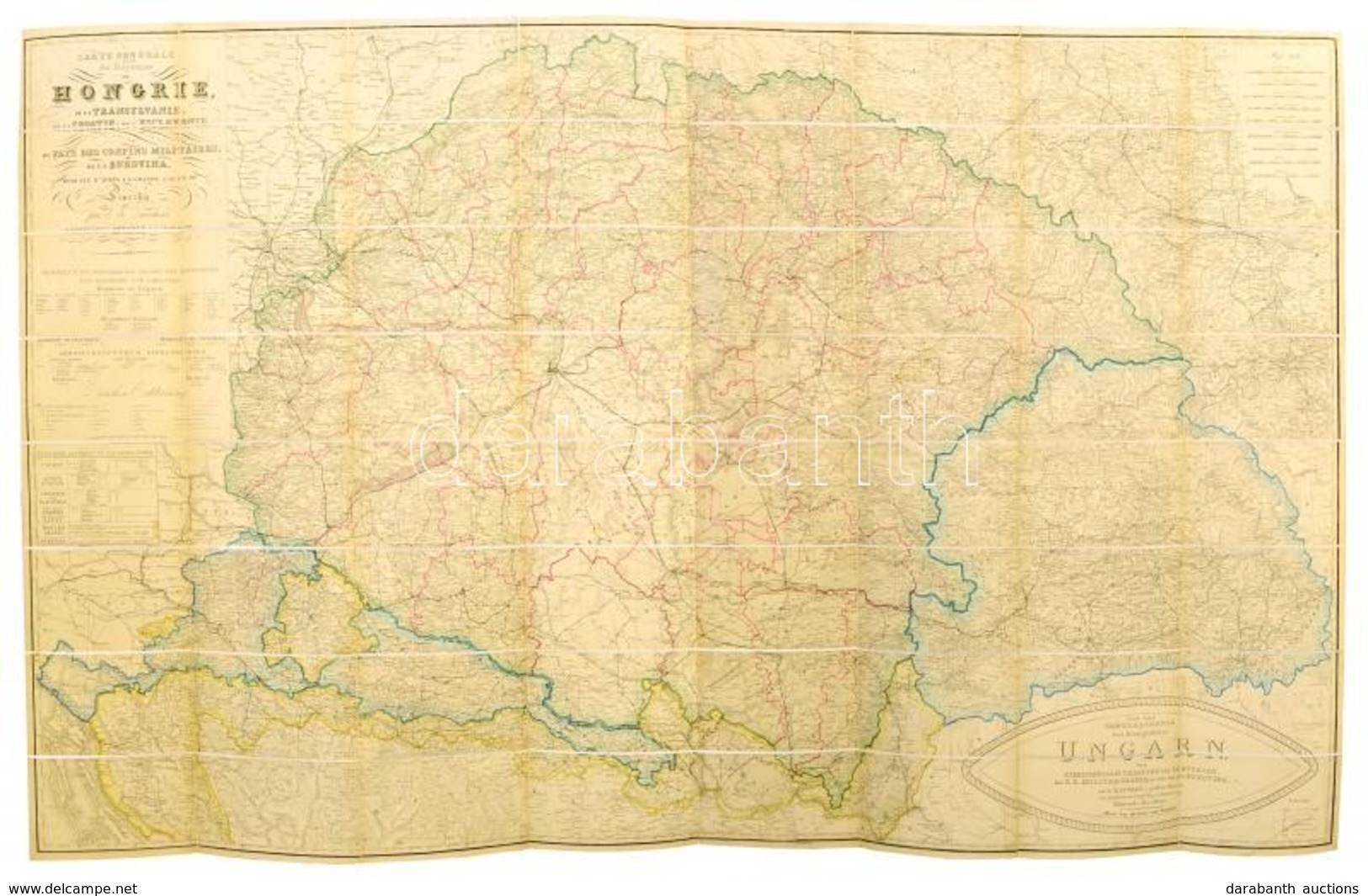 Carte Générale Des Postes Du Royaume De Hongrie Y Compris La Transylvanie, L'Esclavonie, La Croatie Avec Une Partie Des  - Other & Unclassified