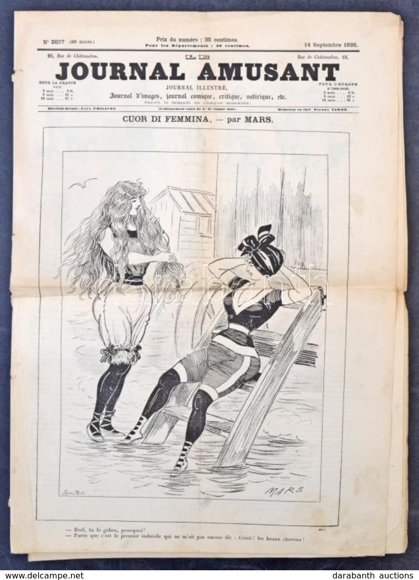 1895 Journal Amusant, Journal Humoristique Nr. 2037 - Francia Nyelvű Vicclap, Illusztrációkkal, 8p / French Humor Magazi - Unclassified