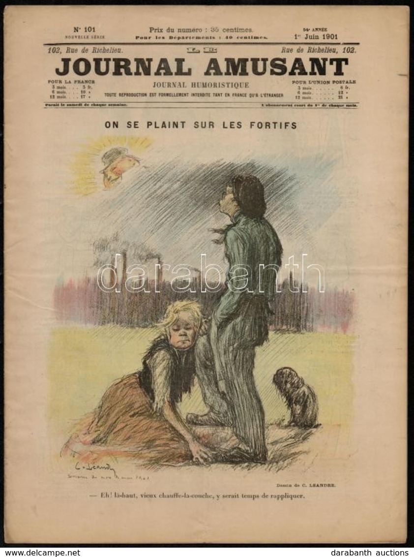 1901 Journal Amusant, Journal Humoristique Nr. 101 - Francia Nyelvű Vicclap, Illusztrációkkal, 16p / French Humor Magazi - Unclassified
