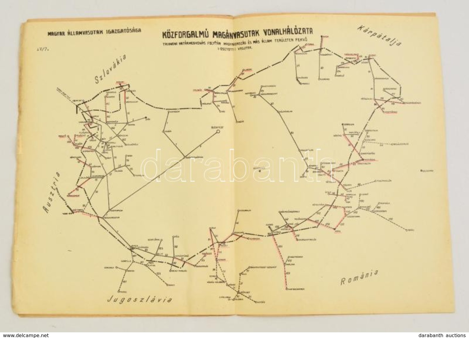 Cca 1930 Visszacsatolandó Magánvasutak A Trianoni Határ Környékén. 8 P + Térkép - Unclassified