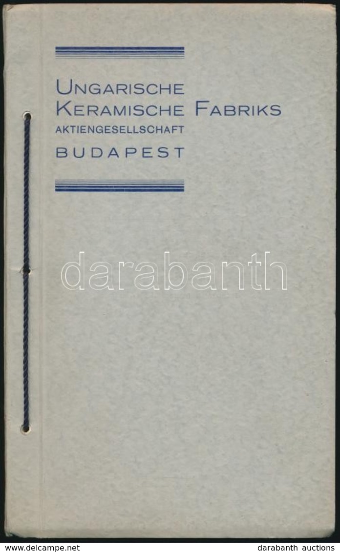 1934 Ungarische Keramische Fabriks Budapest, Katalógus Szép állapotban, 20x13cm - Unclassified