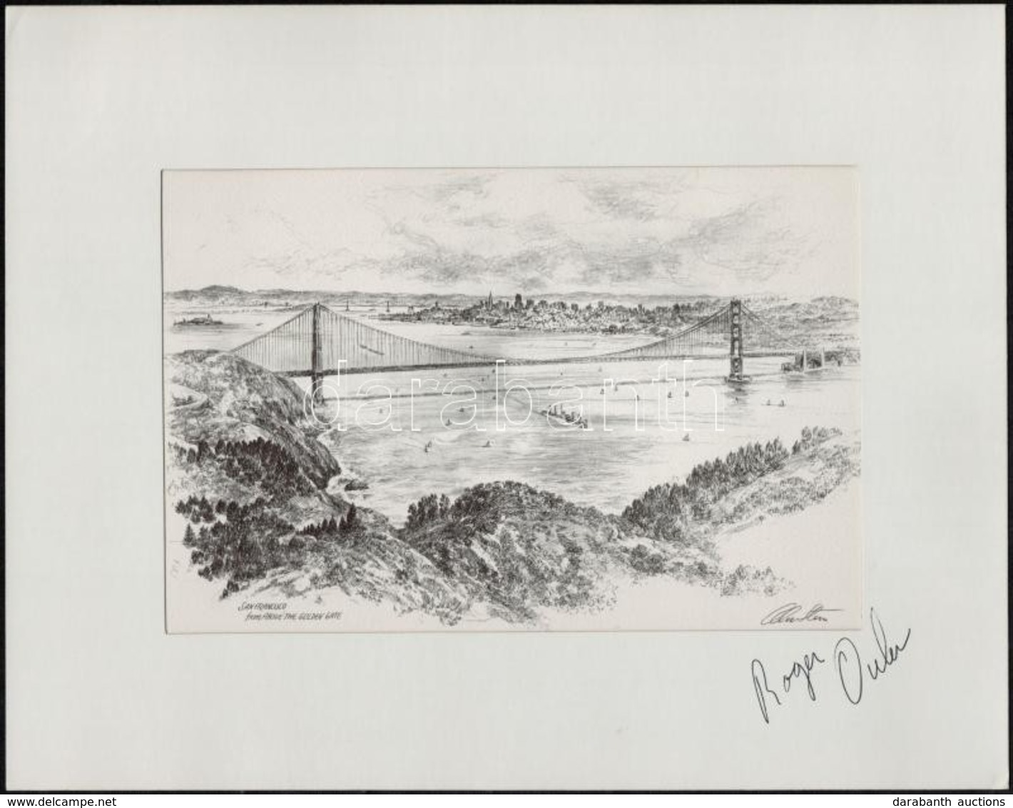 San Francisco Látképe A Golden Gate Híddal, Ofszet, 16,5x24,5 Cm - Unclassified