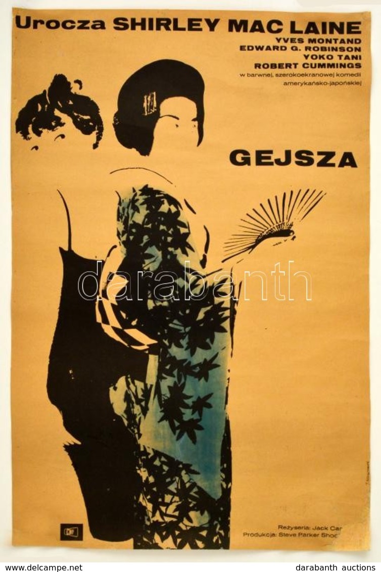 1965 Jacek Neugebauer (1934-): Gejsza. Az én Kis Gésám Című Amerikai Film Lengyelországi Plakátja. Shirley MacLaine Fősz - Other & Unclassified