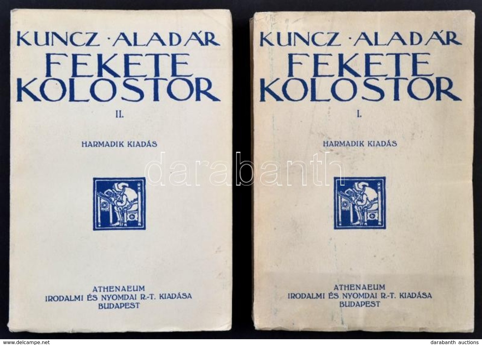 Kuncz Aladár: Fekete Kolostor. Feljegyzések A Francia Internáltságból. 1-2. Köt. Bp. - Kolozsvár, é. N., Athenaeum - Erd - Unclassified