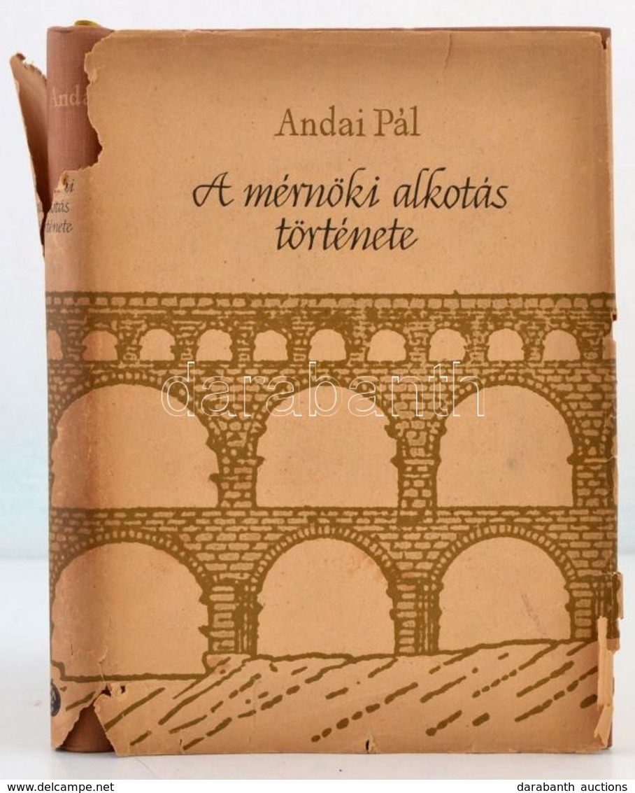 Andai Pál: A Mérnöki Alkotás Története. A Mélyépítés 5000 éve. Bp., 1959, Műszaki. Kiadói Egészvászon-kötés, Kiadói Szak - Non Classificati