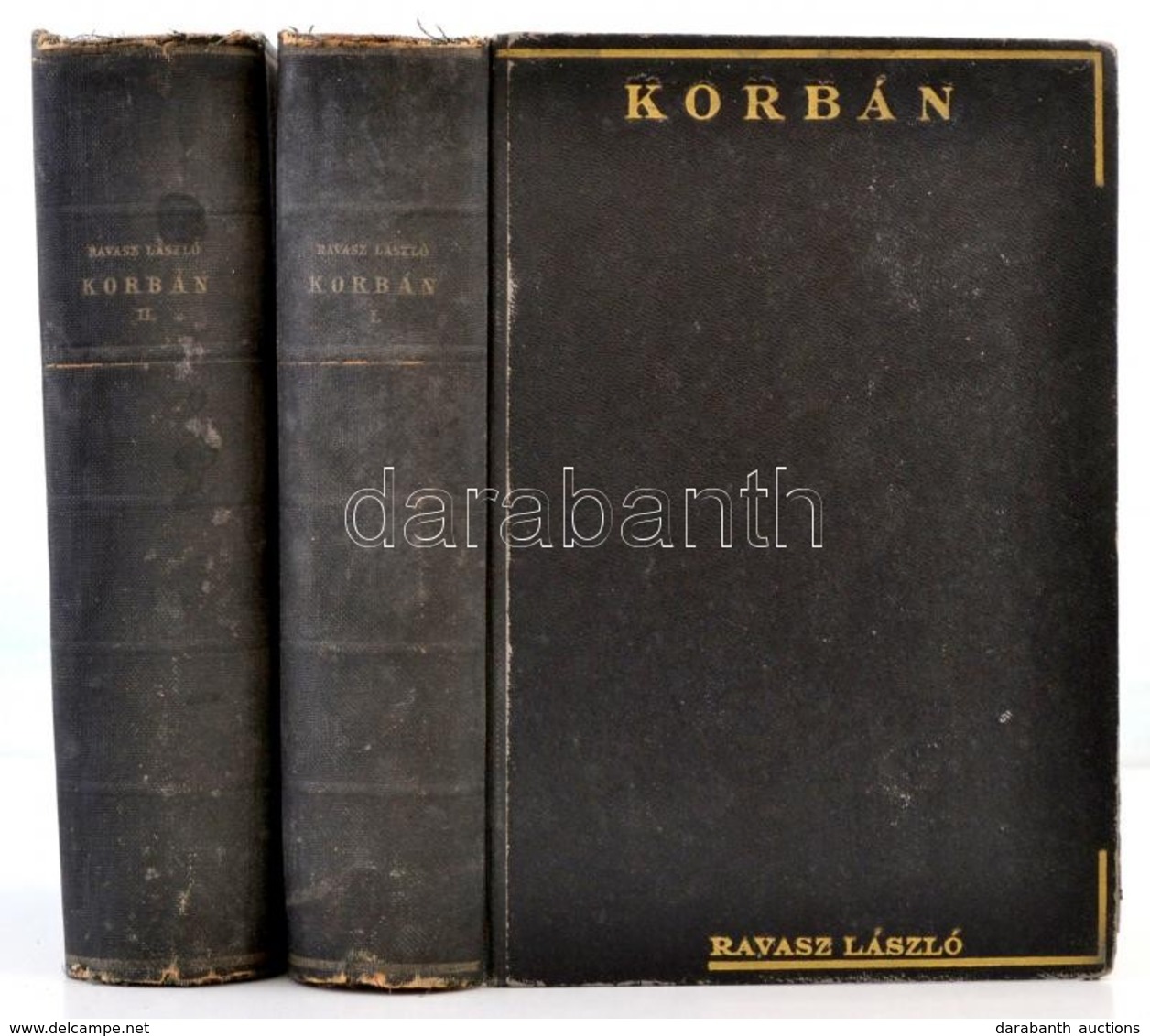 Ravasz László:Korbán I-II. Kötet. Bp.,[1942],Franklin Társulat. Kiadói Aranyozott Egészvászon Kötésben, Kopottas Gerincc - Unclassified