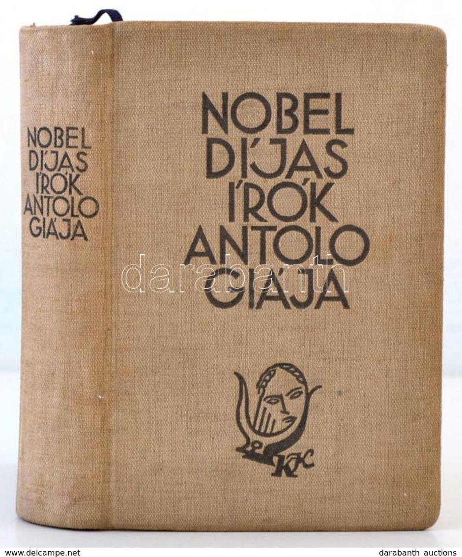 Nobel-díjas írók Antológiája. Bp., 1935, Káldor. Kiadói Egészvászon-kötés, Kissé Foltos Borítóval, Ceruzás Aláhúzásokkal - Unclassified