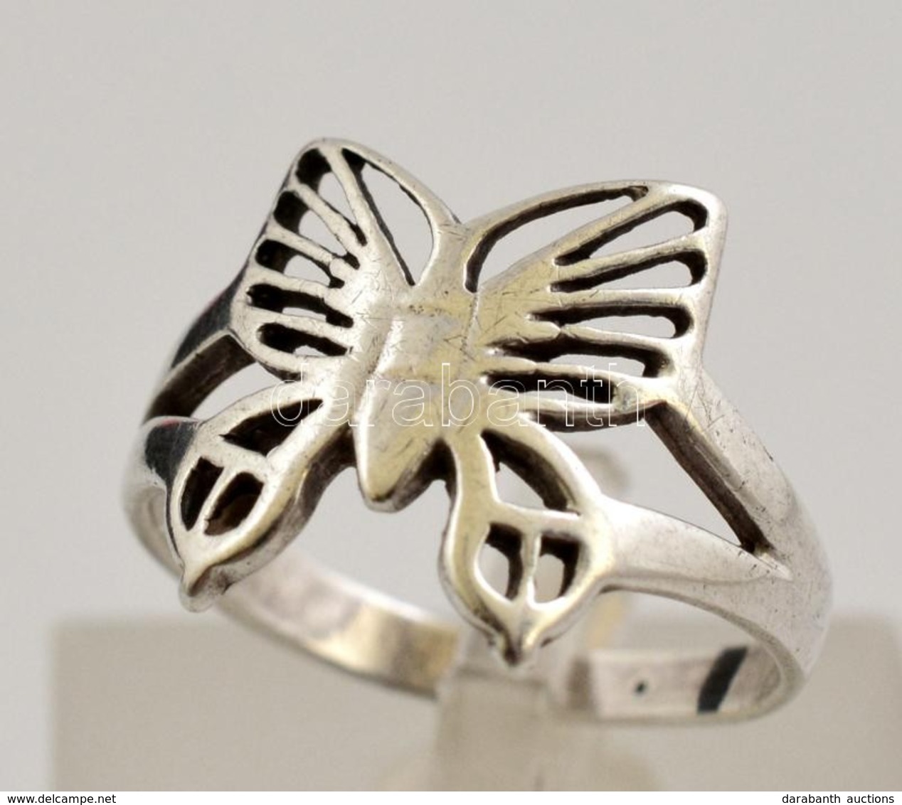 Ezüst(Ag) Pillangós Gyűrű, Jelzett, Méret: 55, Nettó: 2,8 G - Other & Unclassified
