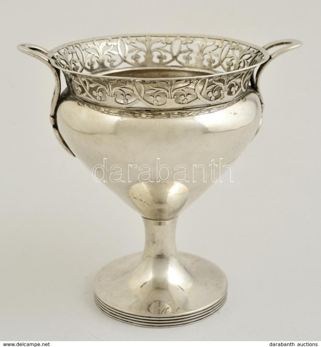 Bécs, 1820. Antik Ezüst Cukorurna, Monogrammal. LWI Mesterjeggyel, 1820-24 Közötti Adójeggyel. M: 16 Cm, 470g / Antique  - Other & Unclassified