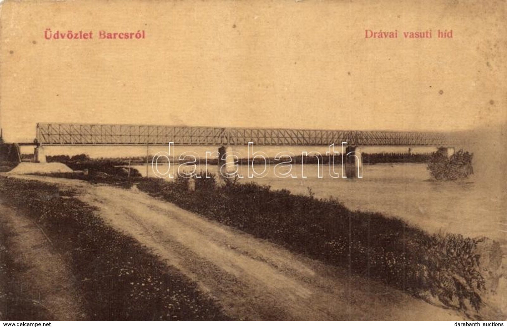 * T2 Barcs, Drávai Vasúti Híd. W. L. 142. - Unclassified