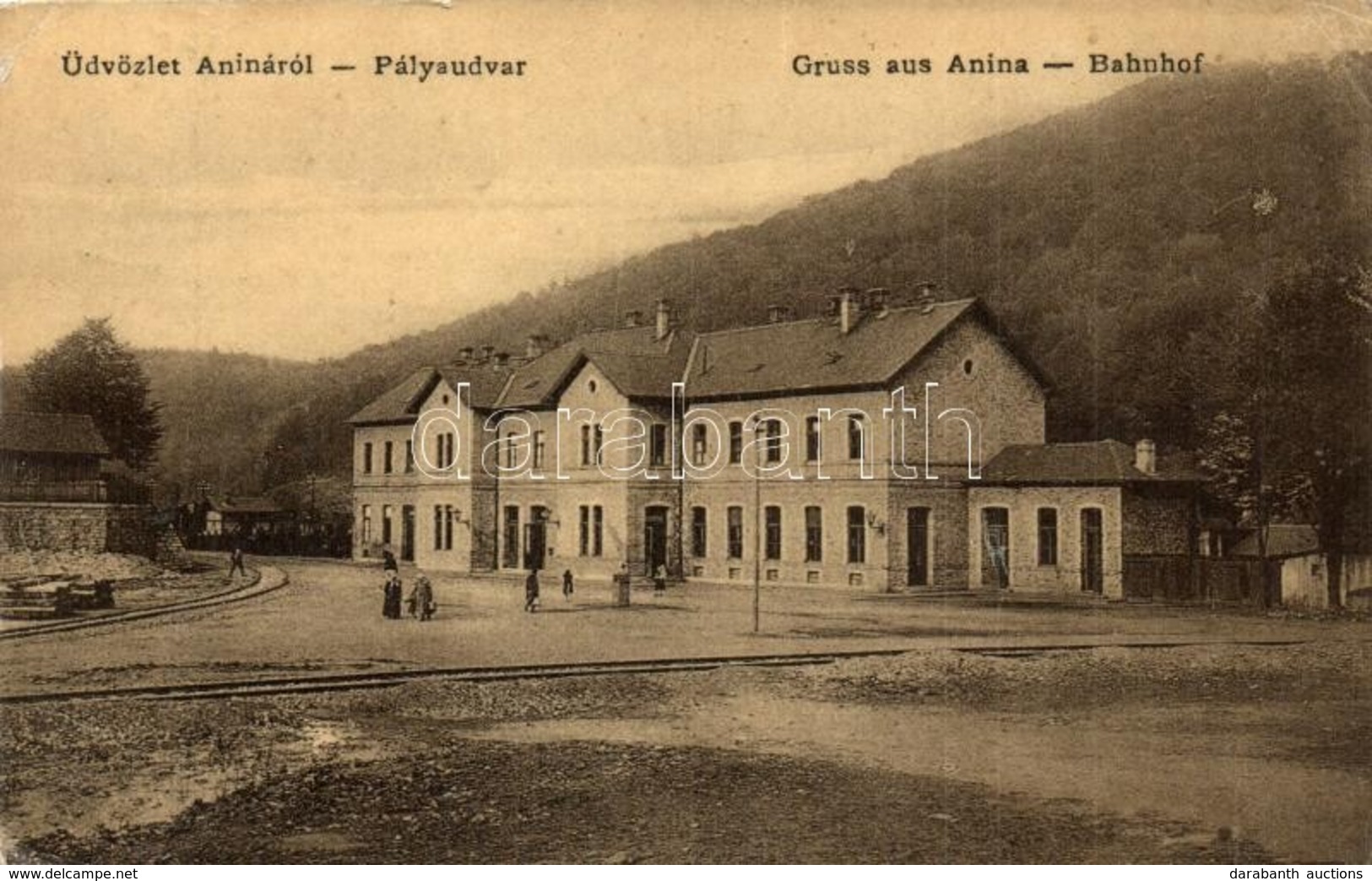 T2/T3 Anina, Stájerlakanina, Steierdorf; Vasútállomás, Pályaudvar. Káden József Kiadása / Bahnhof / Railway Station (EK) - Unclassified