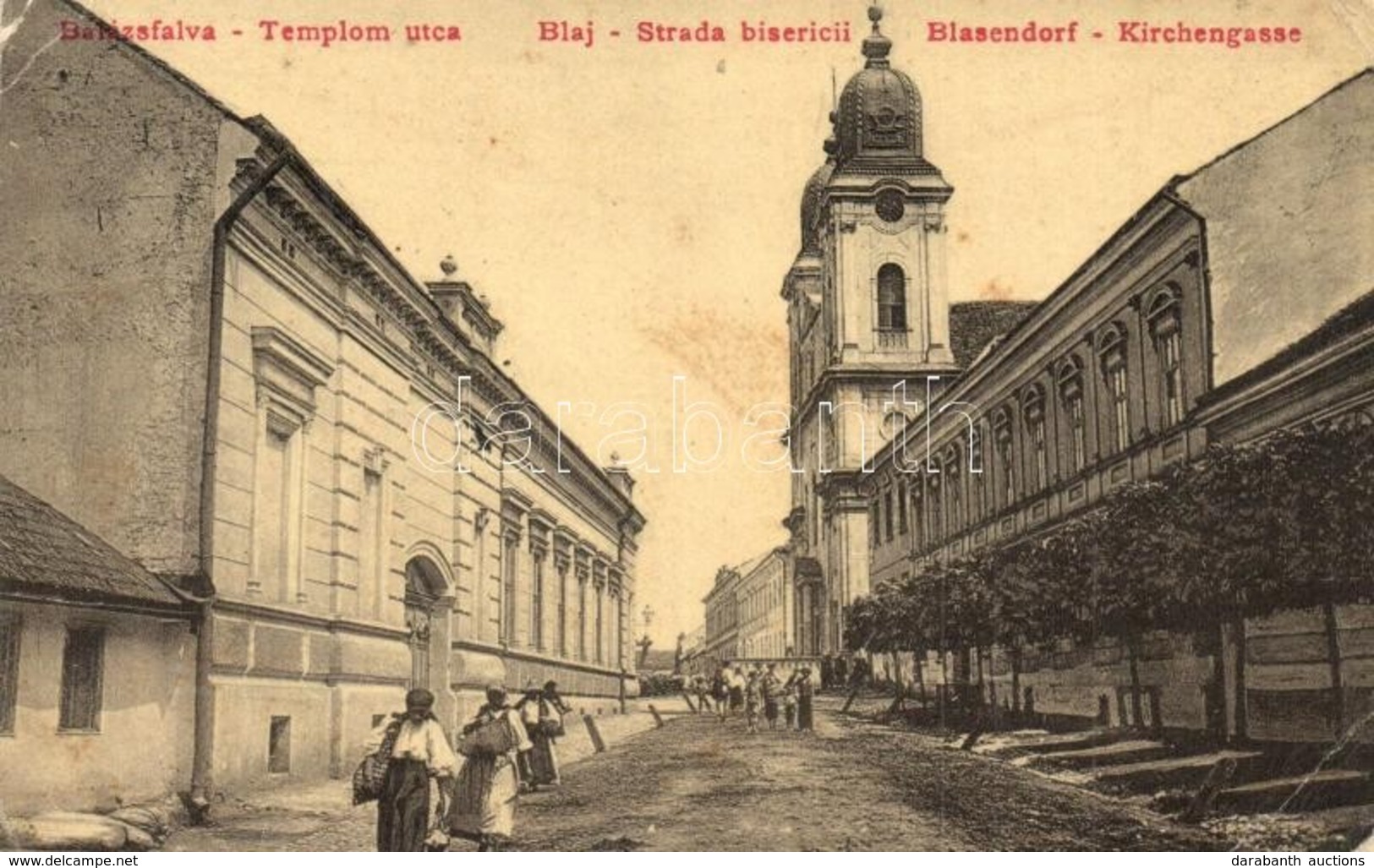 T2/T3 Balázsfalva, Blasendorf, Blaj; Templom Utca. W. L. 1855. / Strada Bisericii / Kirchengasse / Church Street (EK) - Unclassified