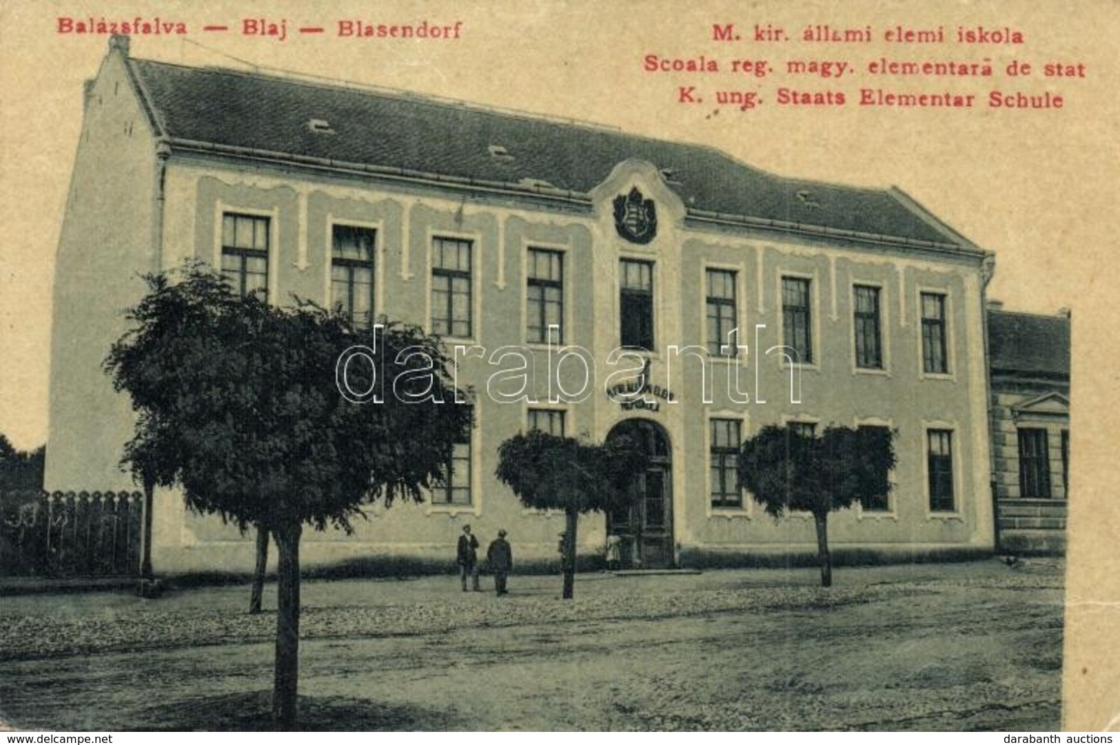 T2/T3 Balázsfalva, Blasendorf, Blaj; M. Kir. állami Elemi Iskola. W: L. 1865. / Scoala Reg. Magy. Elementara De Stat / K - Unclassified