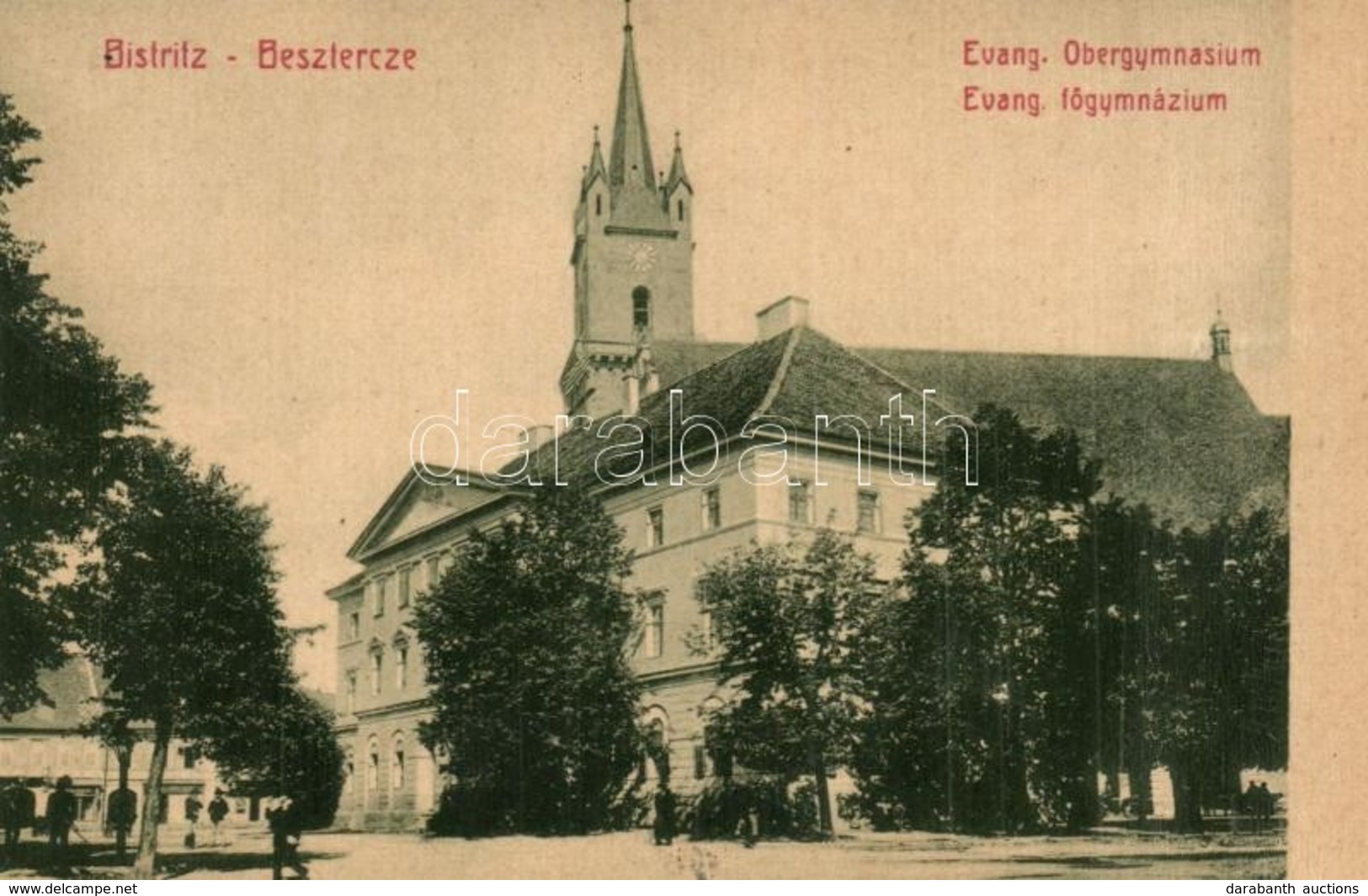 T2 Beszterce, Bistritz, Bistrita; Evangélikus Főgimnázium. No. 400. / Evang. Obergymnasium / Grammar School - Unclassified