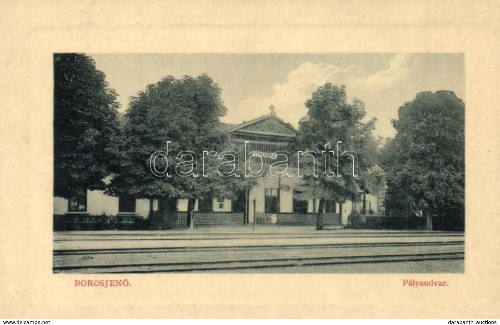 ** T4 Borosjenő, Ineu; Vasútállomás, Pályaudvar. W. L. Bp. 5268. / Railway Station (vágott / Cut) - Non Classificati