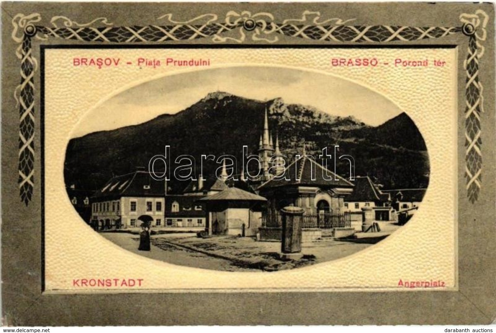 * T2/T3 Brassó, Kronstadt, Brasov; Porond Tér / Piata Prundulni / Angerplatz / Square, Art Nouveau (EK) - Unclassified