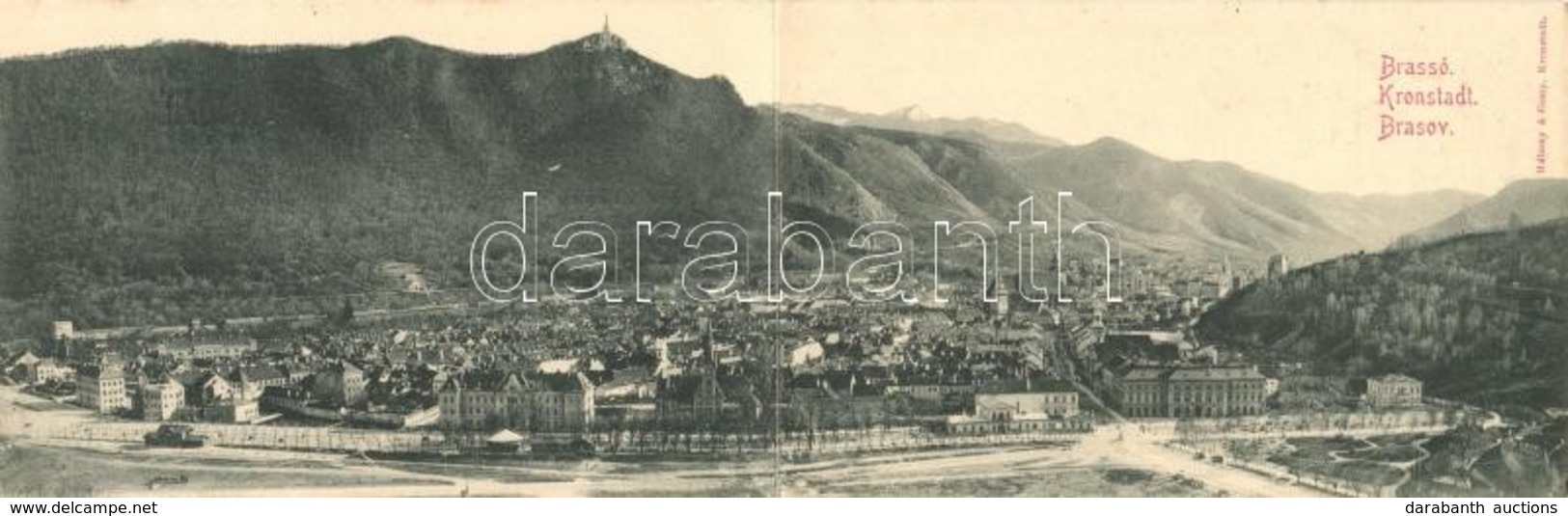 T2 1899 Brassó, Kronstadt, Brasov; Panorámalap / Panoramacard - Ohne Zuordnung