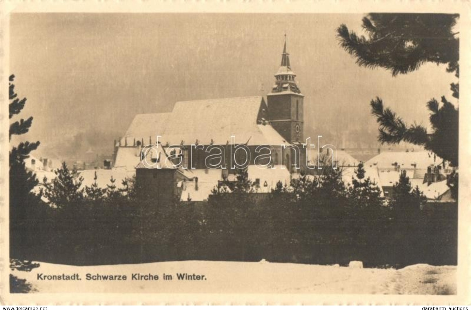 * T2/T3 Brassó, Kronstadt, Brasov; Schwarcze Kirche Im Winter / Fekete Templom Télen, H. Zeidner Kiadása / Church In Win - Ohne Zuordnung