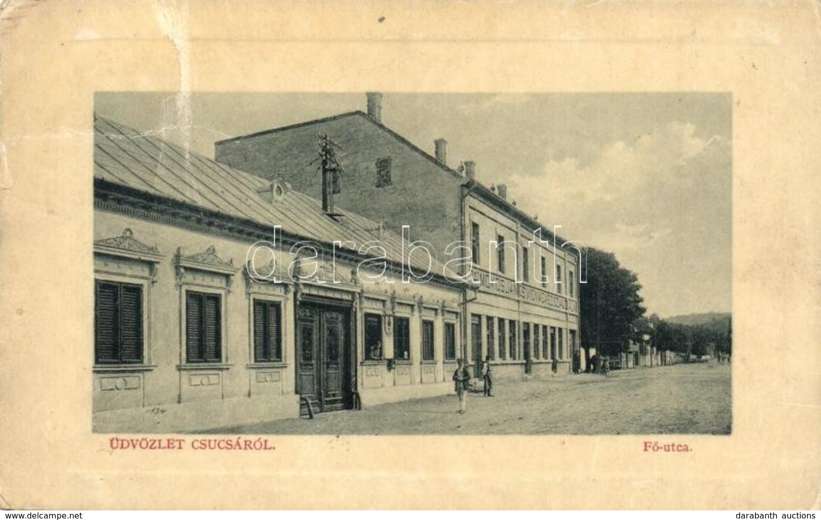 T3 Csucsa, Ciucea; Fő Utca, Domokos János Víg Vadász Szálloda, Posta. W. L. Bp. 7531. Fried Zsigmond Kiadása / Main Stre - Ohne Zuordnung