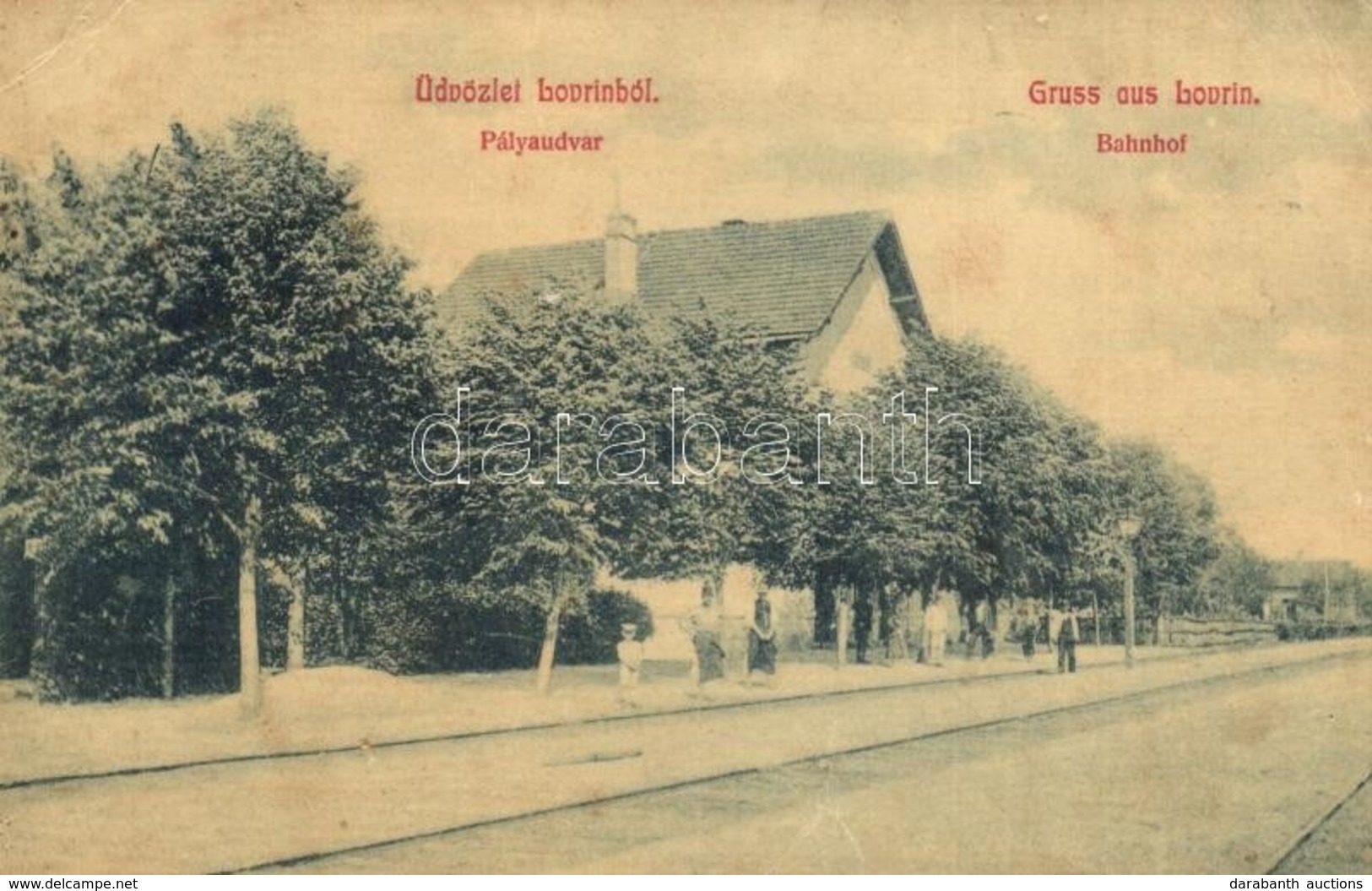 * T2/T3 Lovrin, Vasútállomás, Pályaudvar. W. L. 1255. / Railway Station (EK) - Unclassified