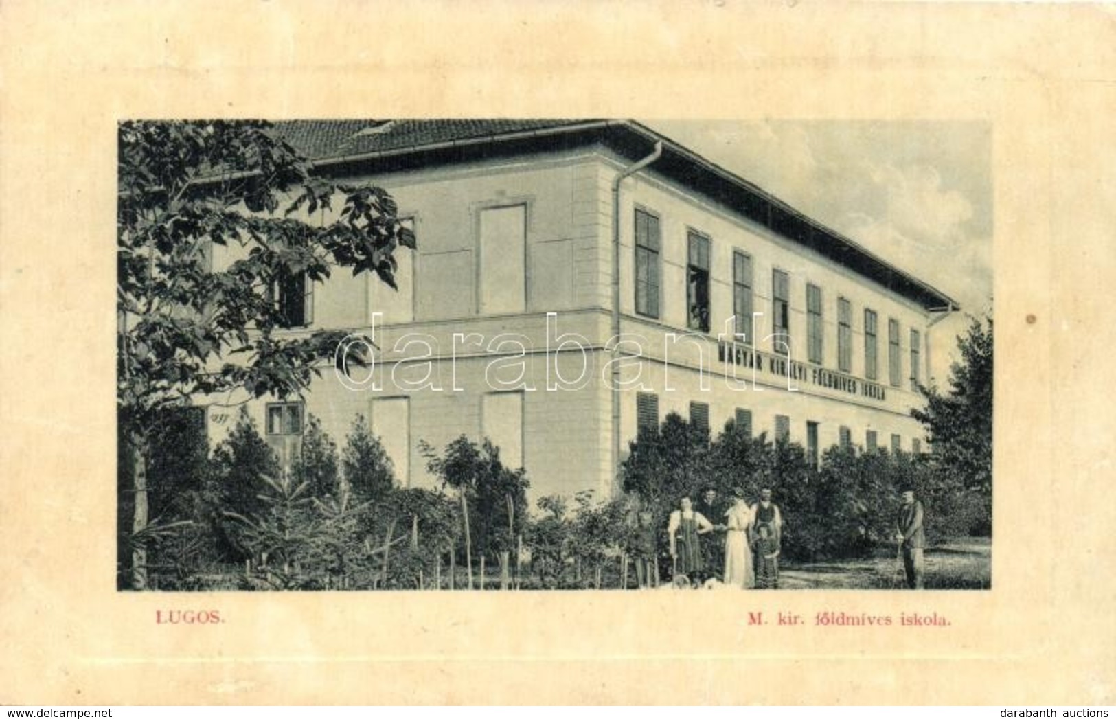 T2/T3 Lugos, Lugoj; M. Kir. Földmíves Iskola. W. L. Bp. Nemes Kálmán Kiadása / Agricultural School, Farmers (EK) - Unclassified