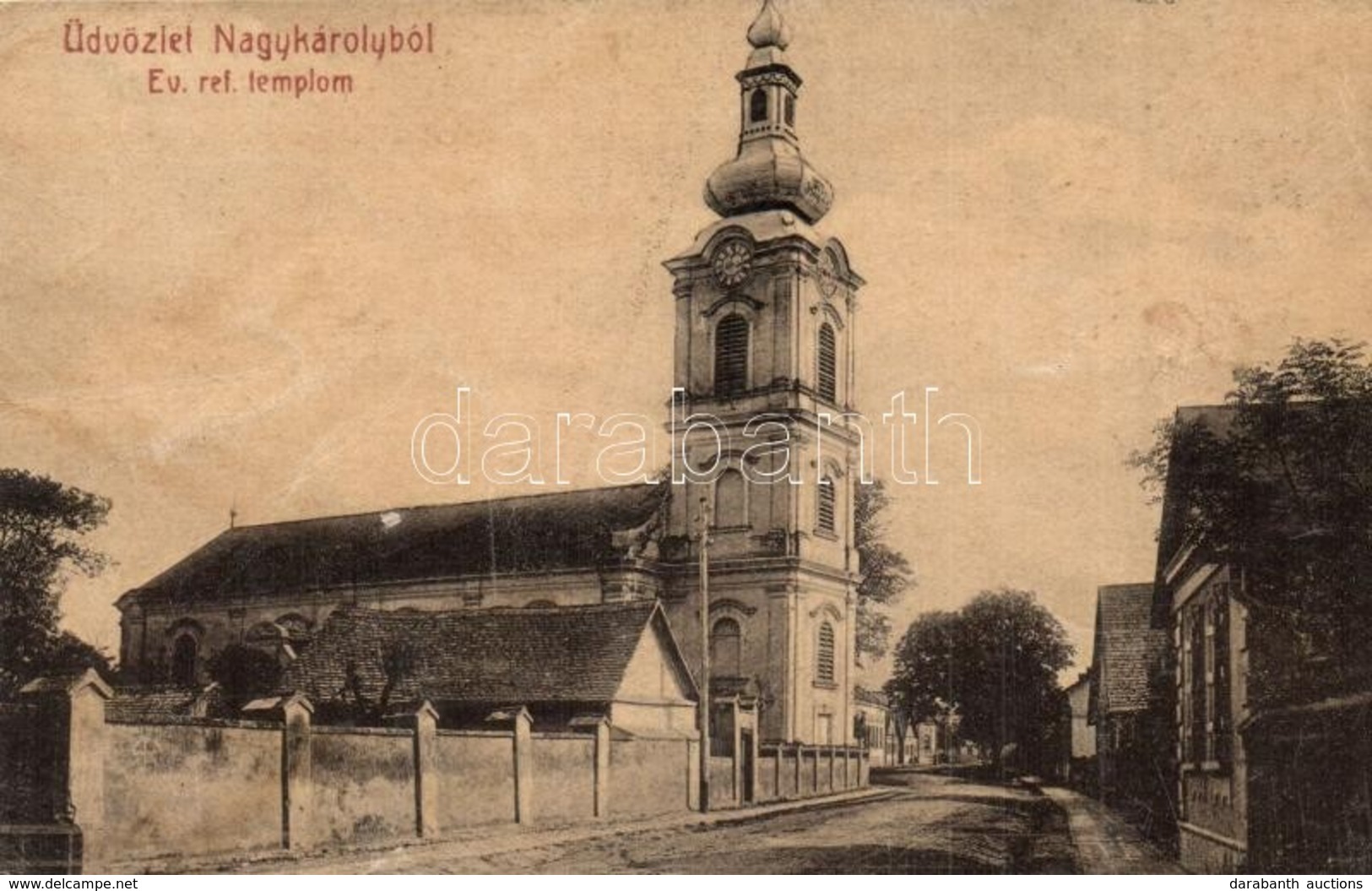 T3 Nagykároly, Carei; Evangélikus Templom. W. L. 1895. / Church (kis Szakadás / Small Tear) - Unclassified