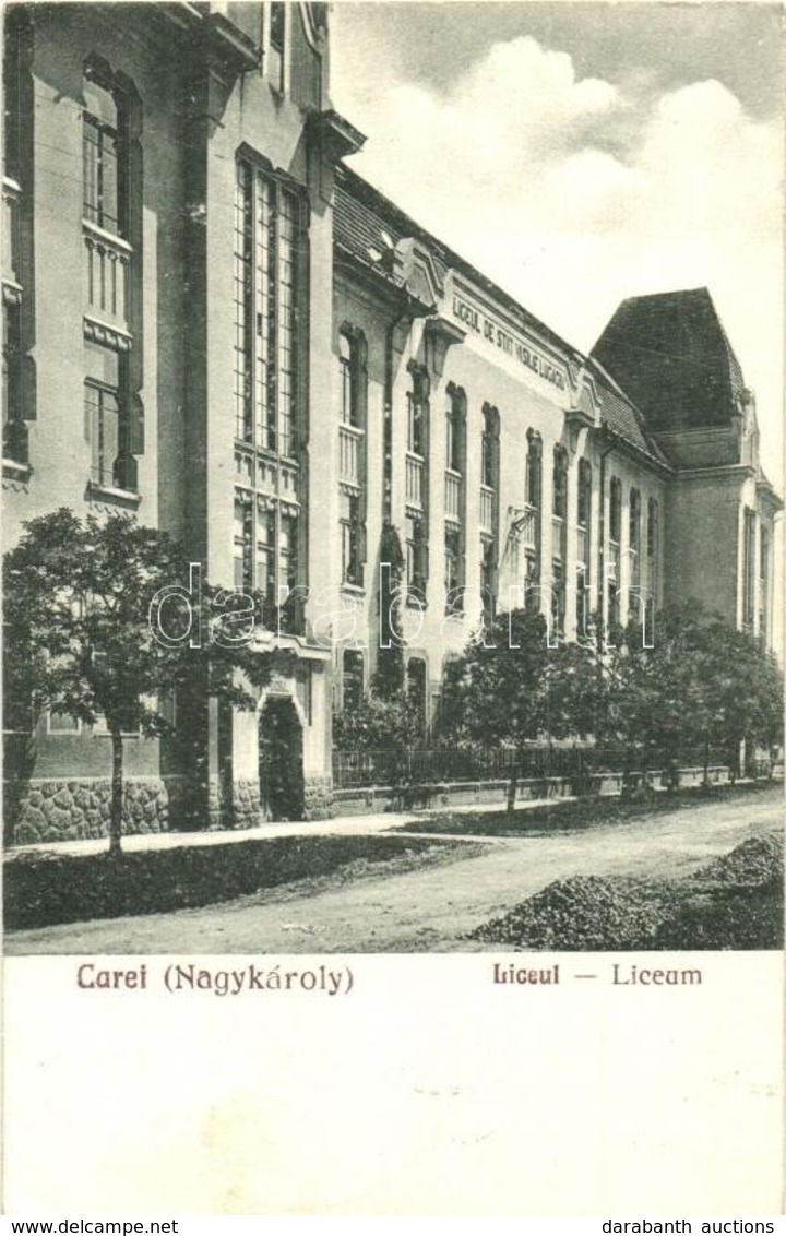 T2/T3 Nagykároly, Carei; Liceul / Líceum / School + 1940 Nagykároly Visszatért So. Stpl. (EK) - Unclassified