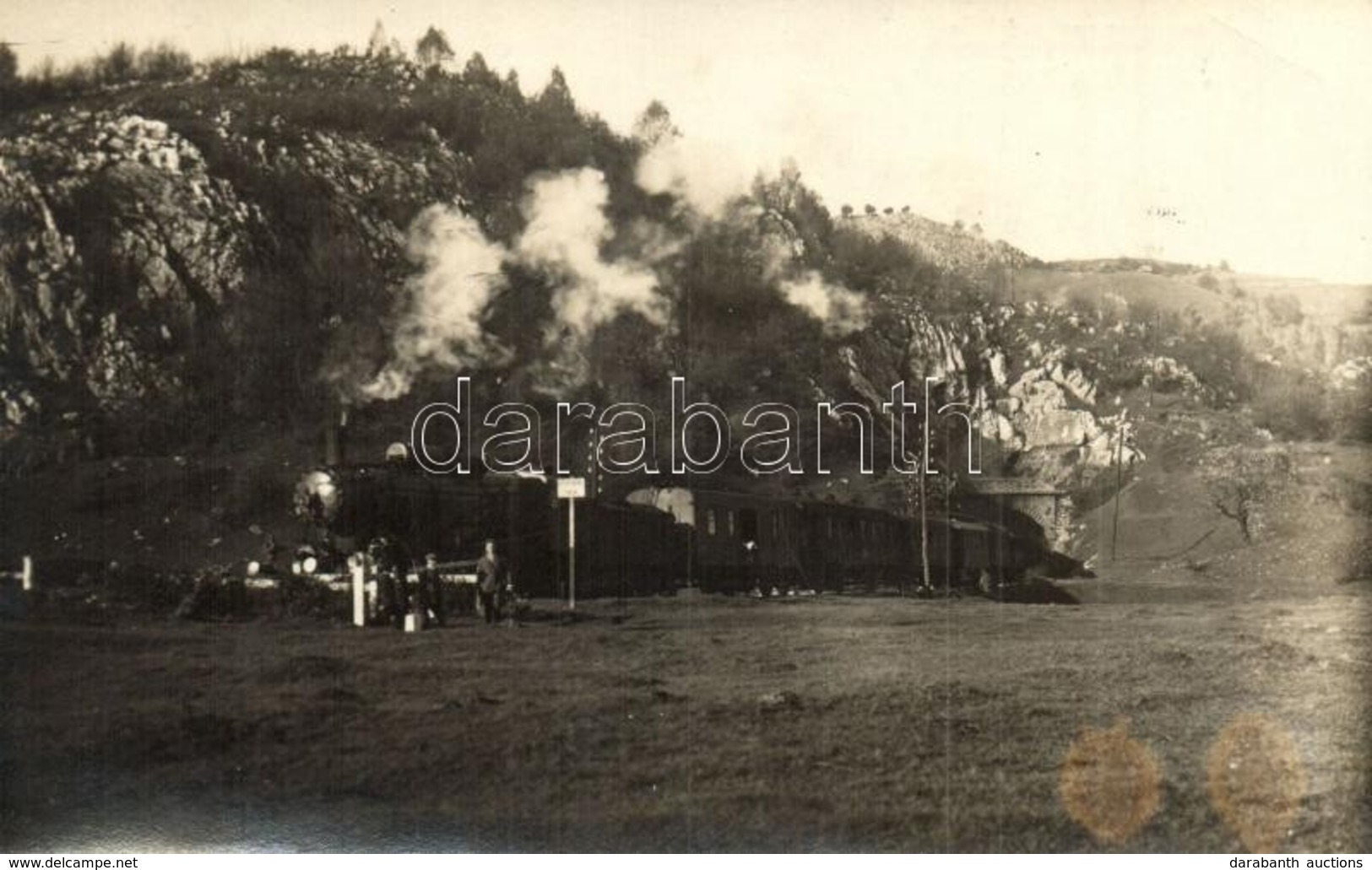 * T2/T3 Petrozsény, Petrosani; Pestera Bolii Barlang Közelében Lévő Vasúti Alagút, Gőzmozdony / Railway Tunnel Near Pest - Unclassified